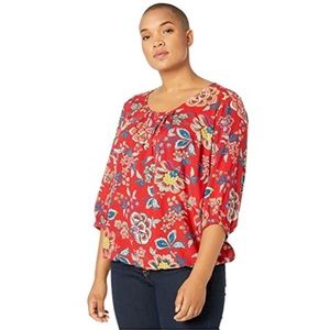 JUNAROSE Fadina Wresta 3/4 Sleeve Blouse